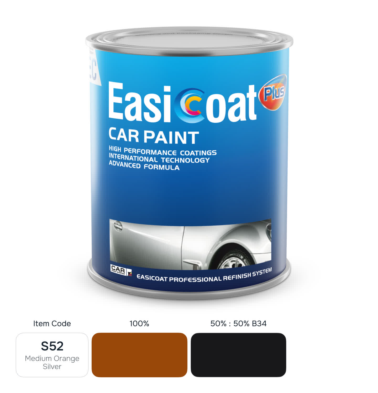 EasiCoat EC-S52 Medium Orange Silver 1л