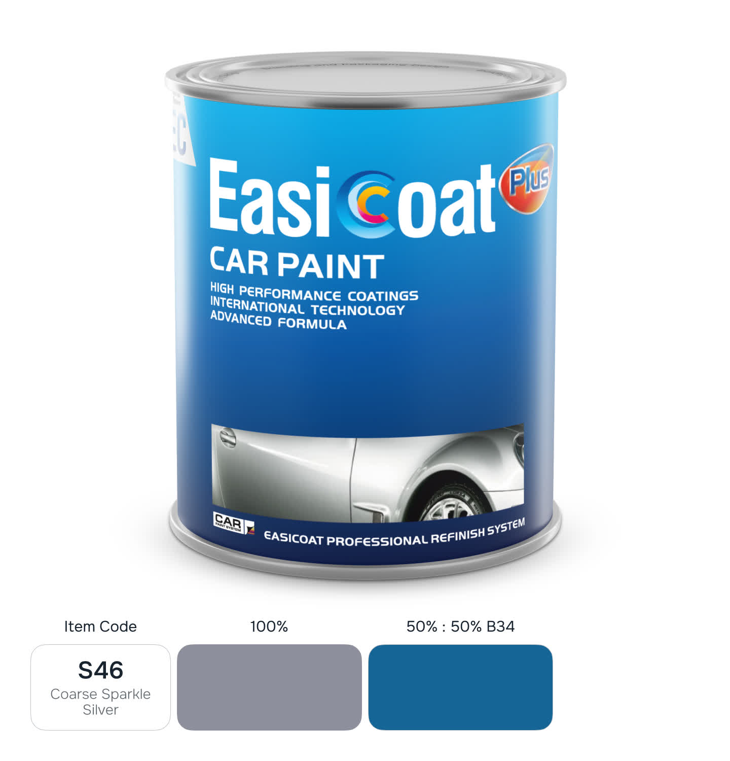 EasiCoat EC-S46 Coarse Sparkle Silver 1л
