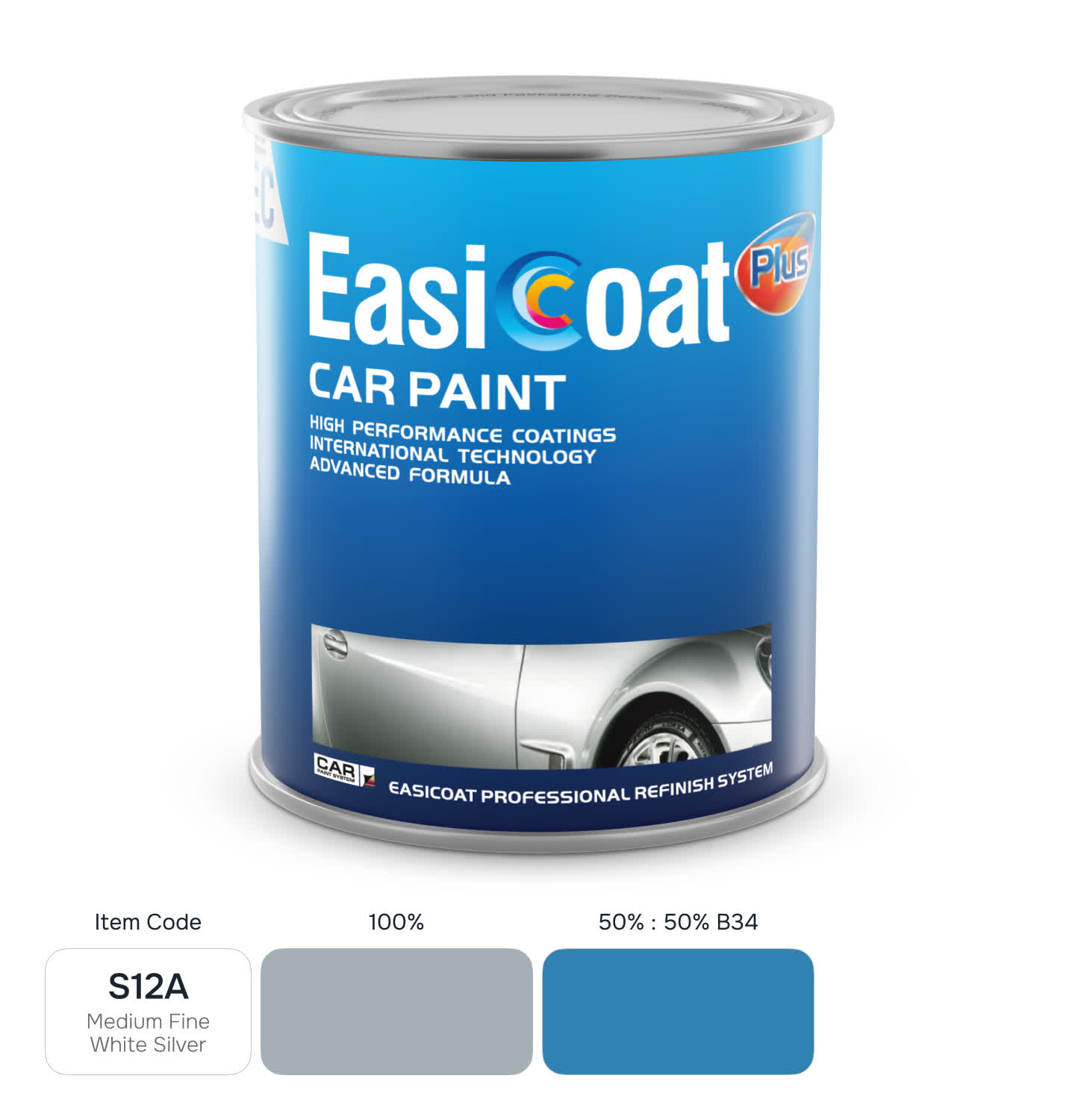 EasiCoat EC-S12А Medium Fine White Silver 1л